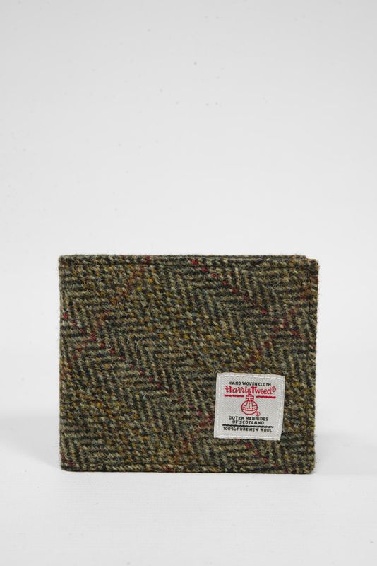 Harris Tweed Iain Wallet | HB127 Black Leather