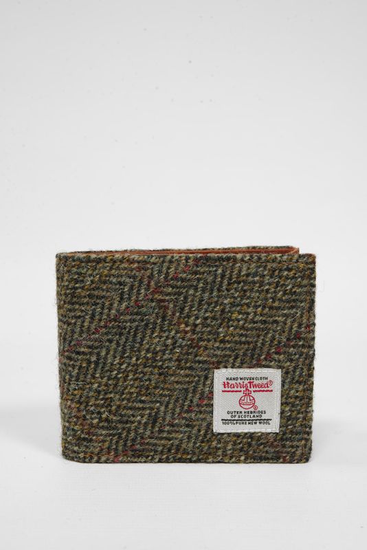 Harris Tweed Iain Wallet | HB127 Tan Leather