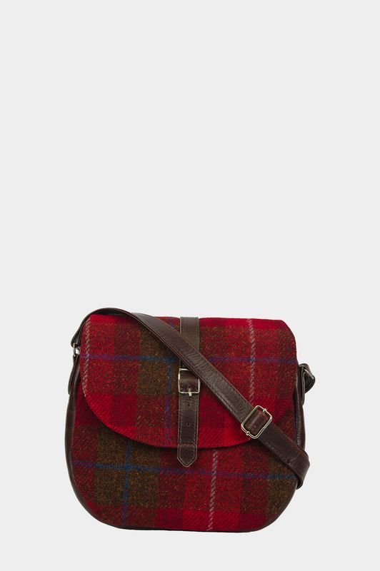 Harris Tweed Catriona Bag | A001 (Brown Leather)