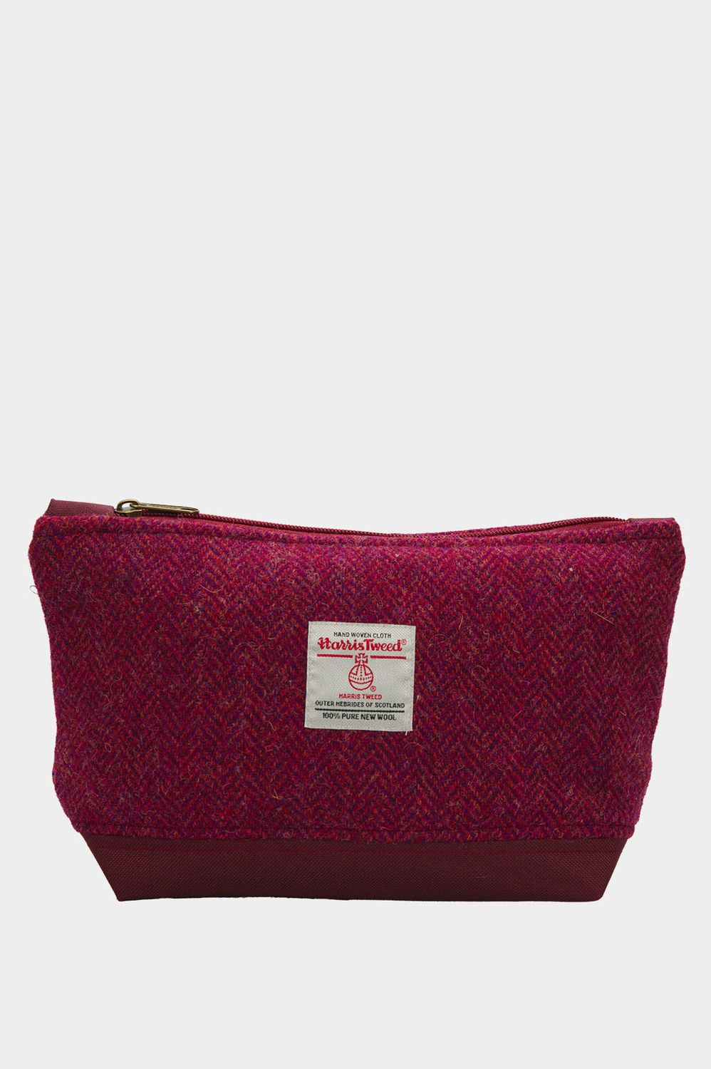 Harris Tweed Washbag | HB120 (Wine)