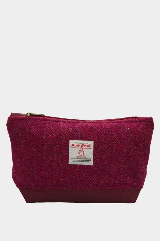 Harris Tweed Washbag | HB120 (Wine)