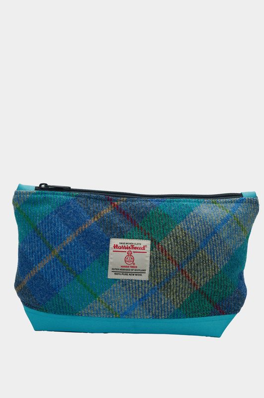 Harris Tweed Washbag | A0163 (C) (Blue)