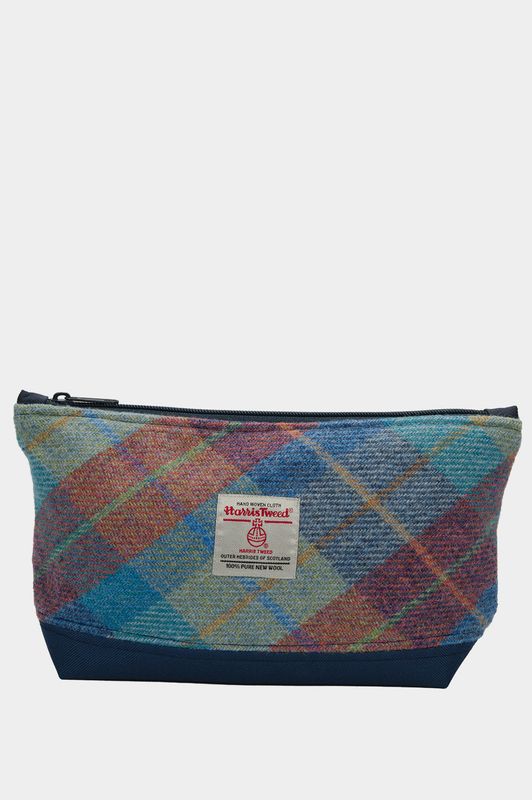 Harris Tweed Washbag | A0226 (C) (Navy)