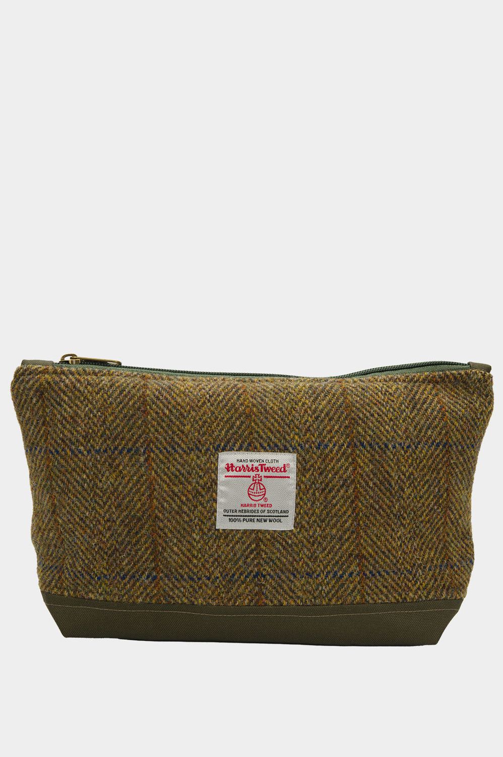 Harris Tweed Washbag | HB70 (Khaki)
