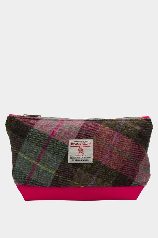 Harris Tweed Washbag | A0254 (C) (Pink)
