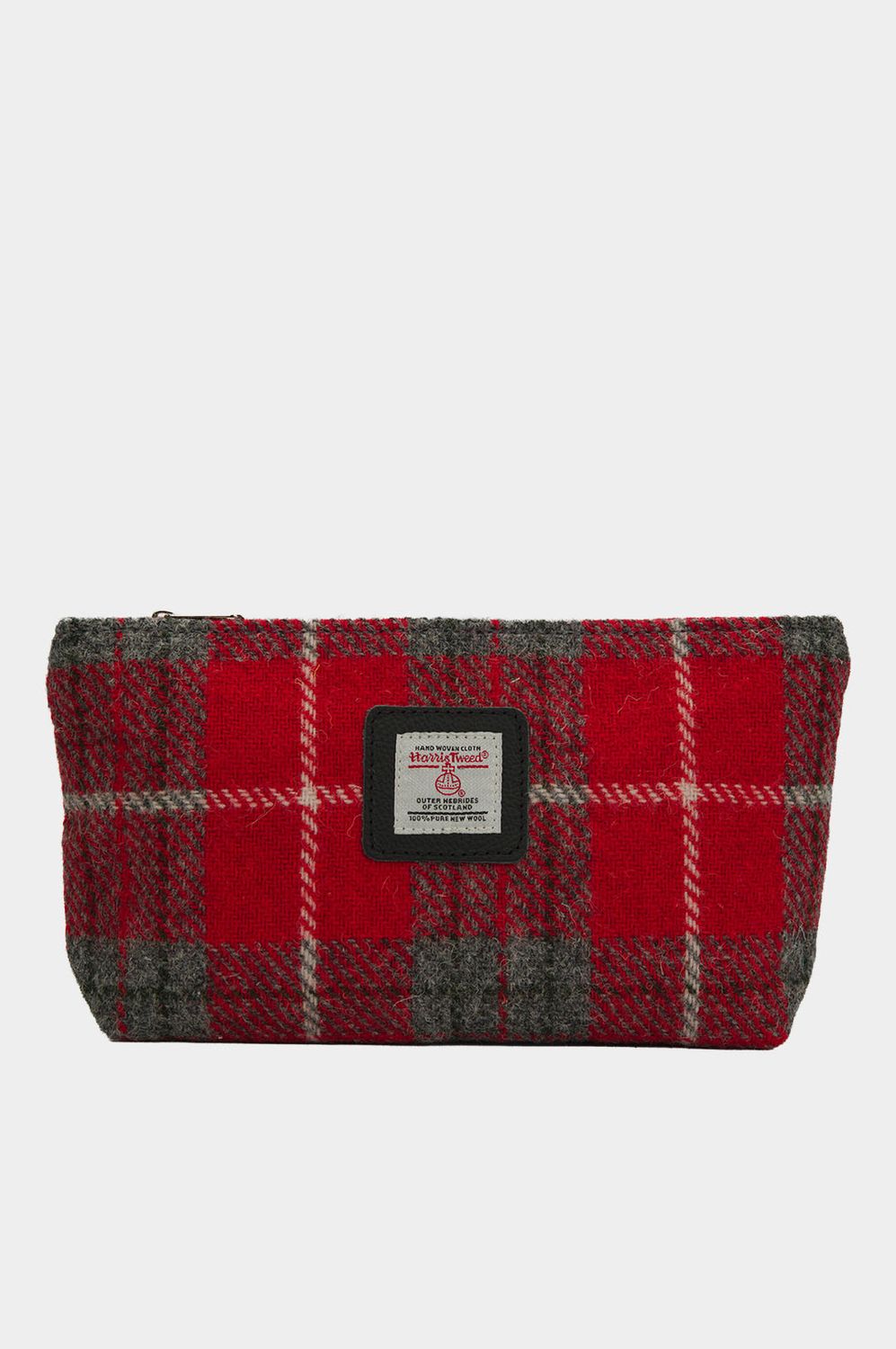 Harris Tweed Cosmetic Bag | A0101 (Black Leather)