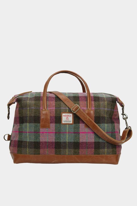 Harris Tweed Luggage Bag | A0254 (Tan Leather)