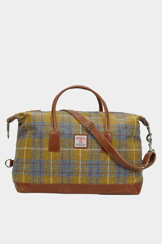 Harris Tweed Luggage Bag | A0102 (Tan Leather)