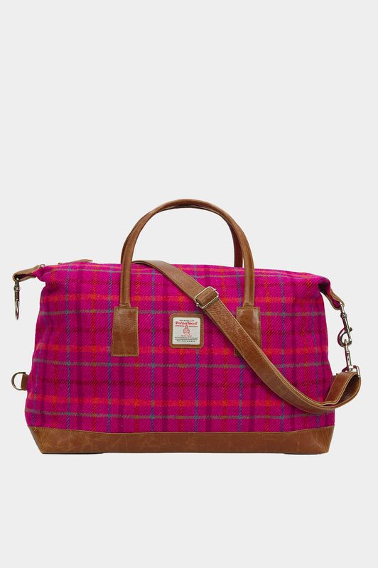Harris Tweed Luggage Bag | A0161 (Tan Leather)
