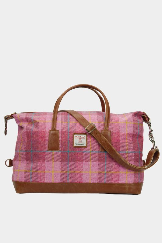 Harris Tweed Luggage Bag | A0223 (Tan Leather)
