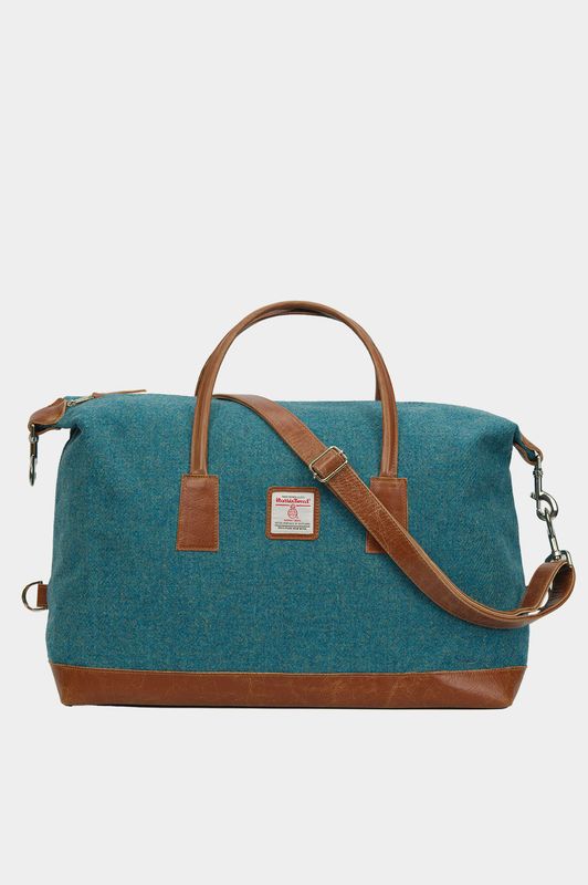 Harris Tweed Luggage Bag | 350 (Tan Leather)