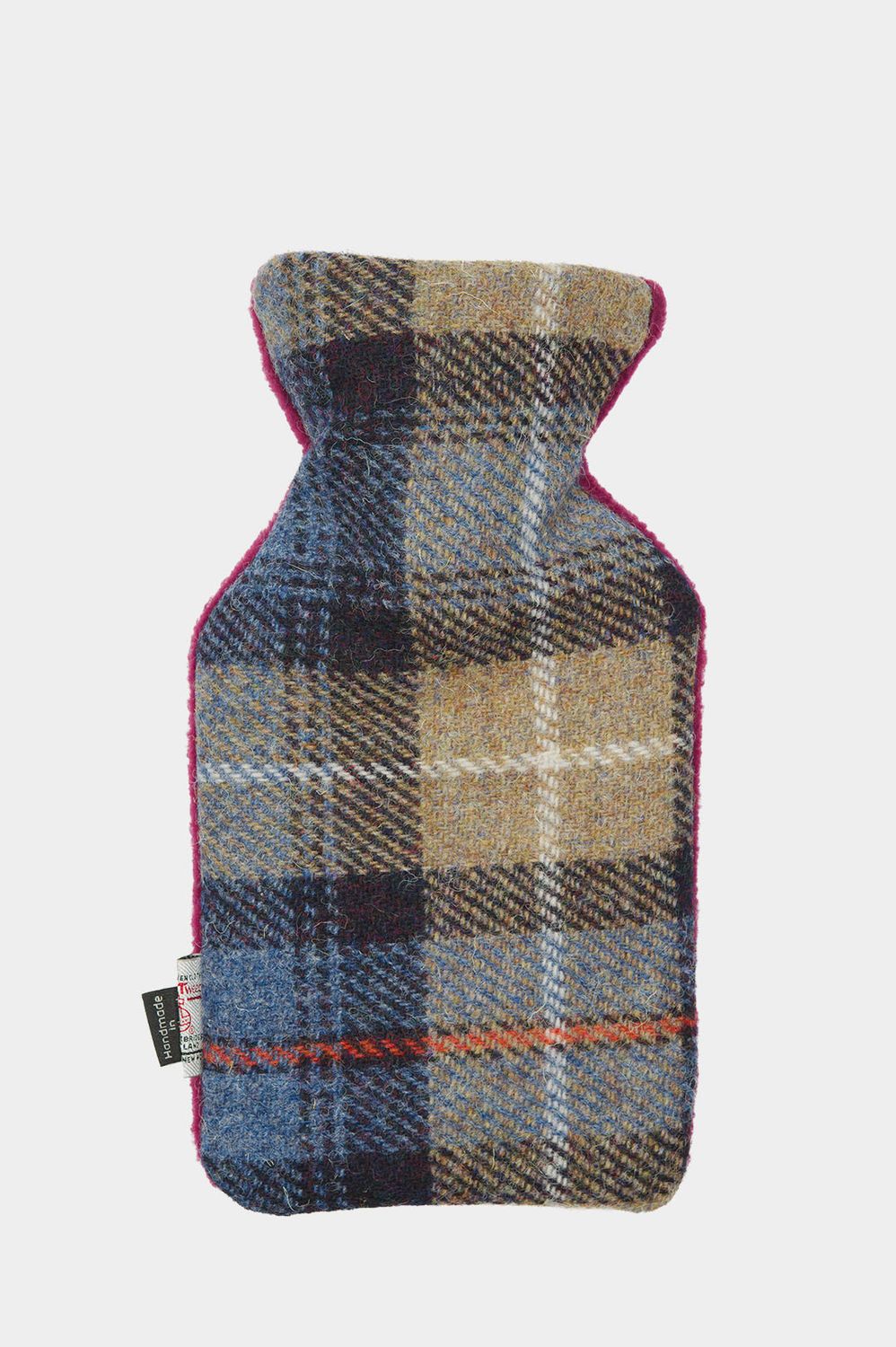 Harris Tweed Small Hot Water Bottle | A072 Magenta Fleece