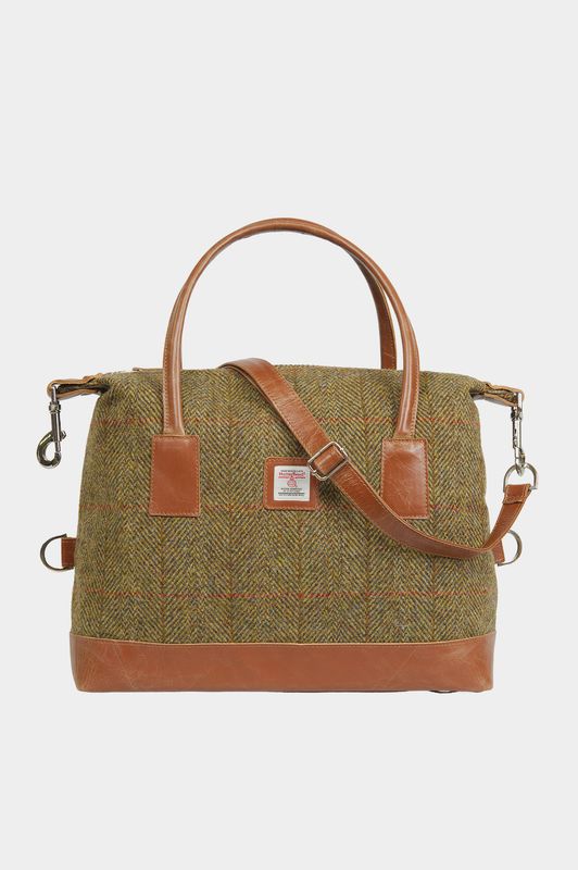 Harris Tweed St Kilda Bag | HB67 (Tan Leather)