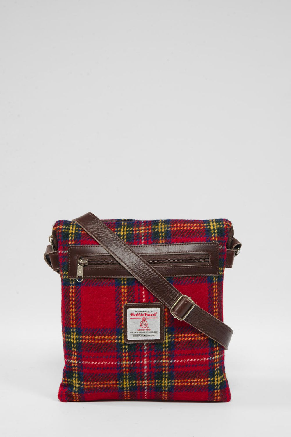 Harris Tweed St Clements Bag | A0217 (Brown Leather)