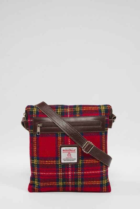 Harris Tweed St Clements Bag | A0217 (Brown Leather)