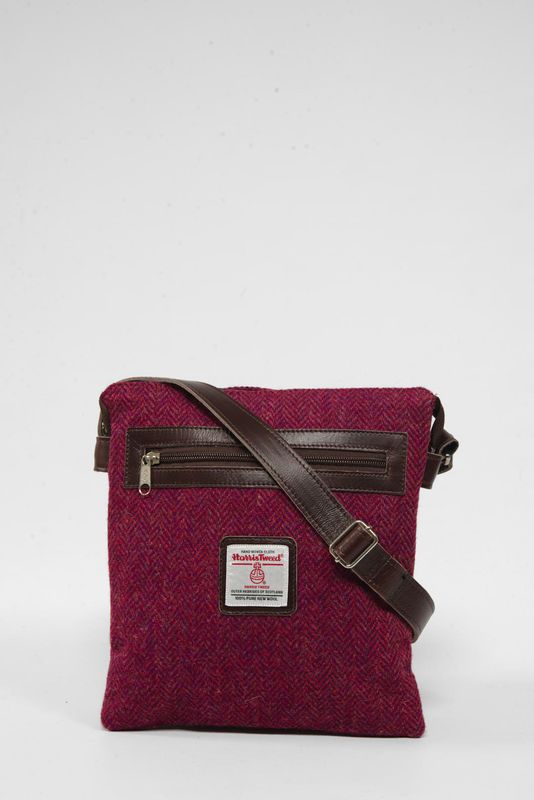 Harris Tweed St Clements Bag | HB120 (Brown Leather)
