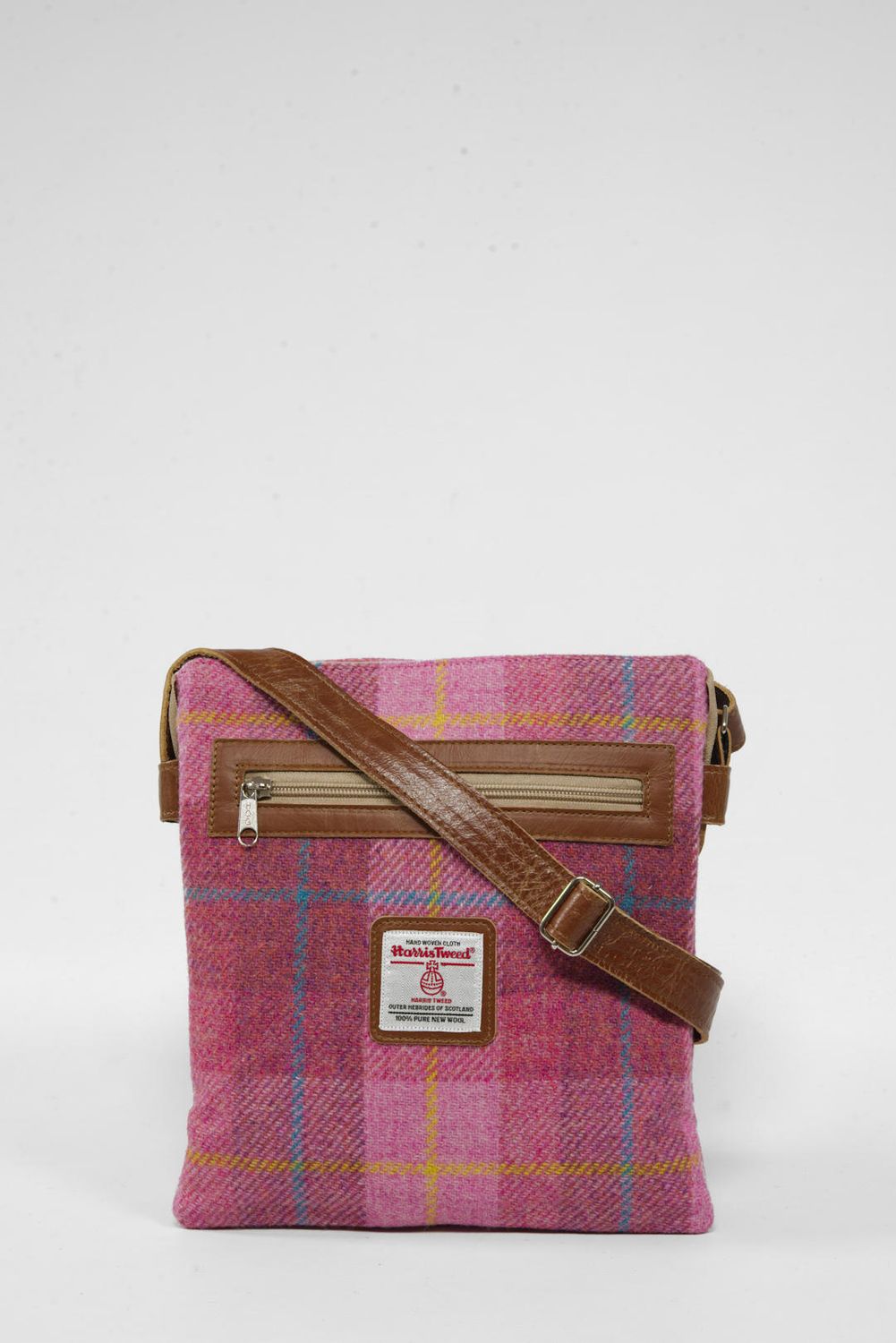 Harris Tweed St Clements Bag | A0223 (Tan Leather)