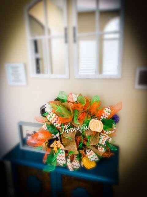 Fall poof wreaths 14&quot;