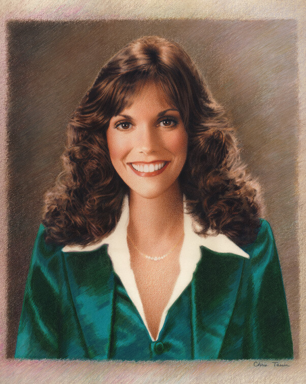 16 x 20 POSTER PRINT - KAREN CARPENTER &quot;EMERALD SUIT&quot; ART