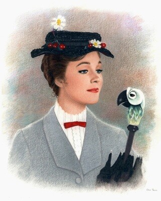 16 x 20 POSTER PRINT - JULIE ANDREWS AS MARY POPPINS ART