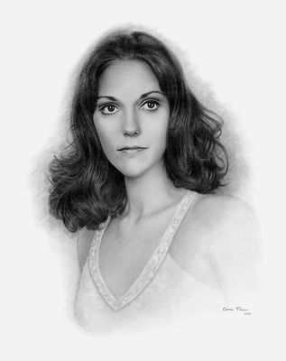 16 x 20 POSTER PRINT - KAREN CARPENTER - Black &amp; White art