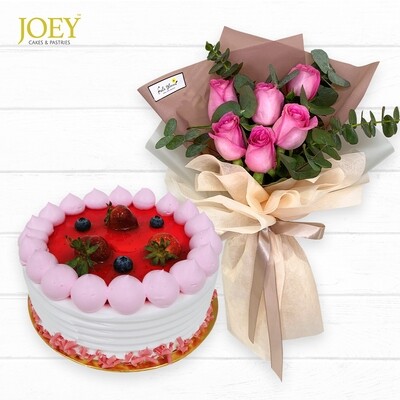 JCF02 Cake + Flower Bundle