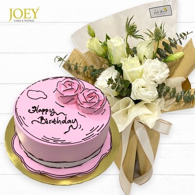 JCF09 Cake + Flower Bundle