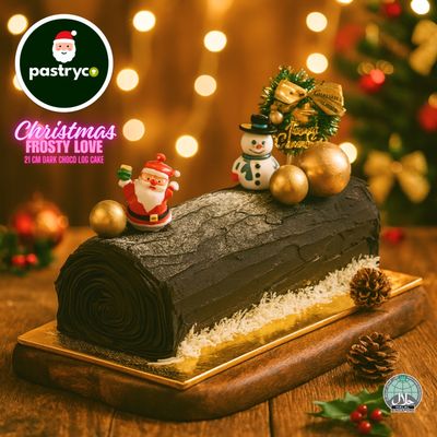 Christmas Frosty Love Log Cake