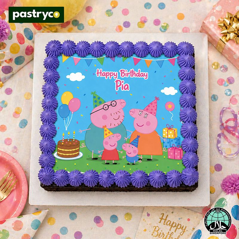 Pepa Family Image Brownie Cake | Bon Bon Prints | Halal Certified