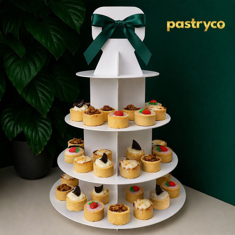 PB06 Combo Mix #4 Mini Chocolate and Cheese Tarts 48pcs | Party Dessert Tower | Halal Certified