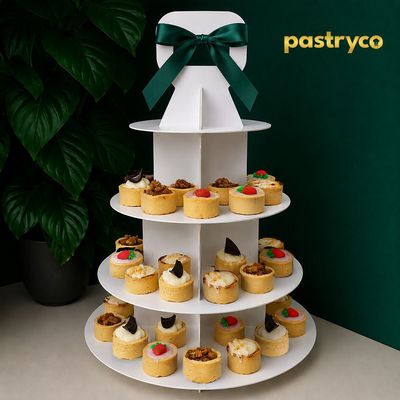 PB06 Combo Mix #4 Mini Chocolate and Cheese Tarts 48pcs | Party Dessert Tower | Halal Certified
