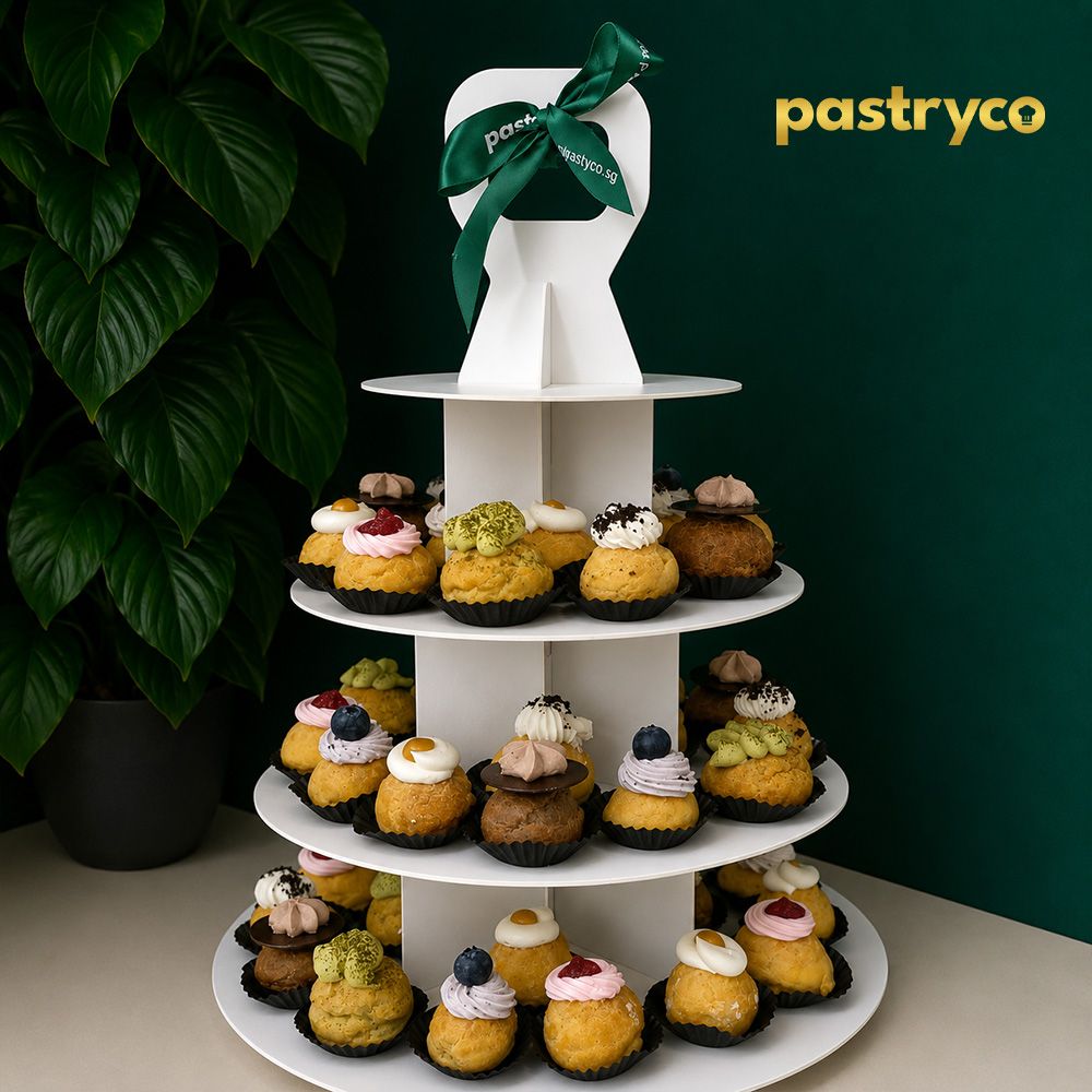 PB05 Mini Assorted Cream Puff 48pcs | Party Dessert Tower | Halal Certified