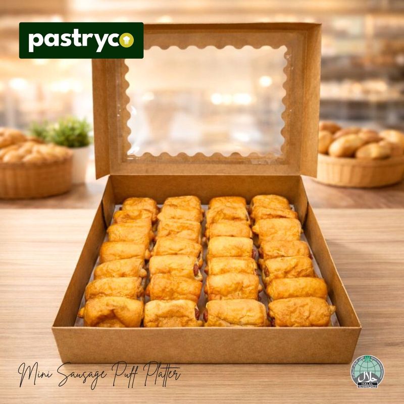 Mini Chicken Sausage Croissant | Box of 28pcs