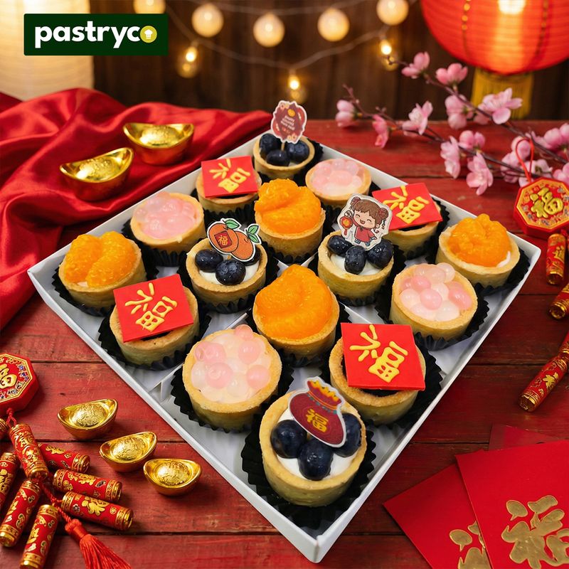 Prospeity Mini Fruit Tarts 16pcs | Halal Certified | Chinese New Year 2026