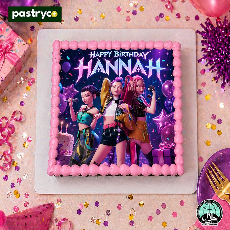 Demon Hunter Image Brownie Cake | Bon Bon Prints | Halal Certified