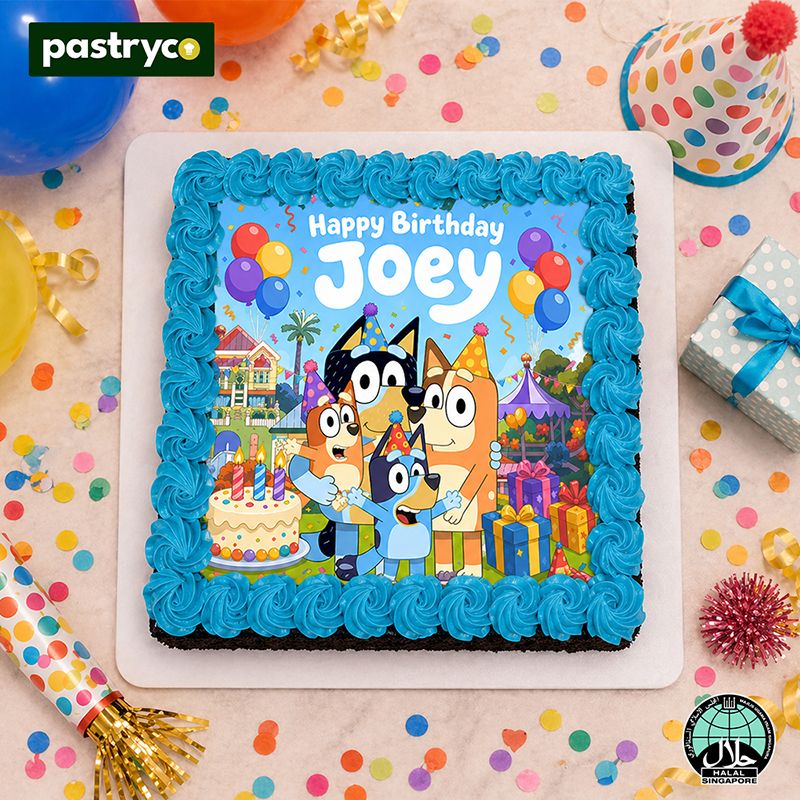 Bluey Image Brownie Cake | Bon Bon Prints | Halal Certified