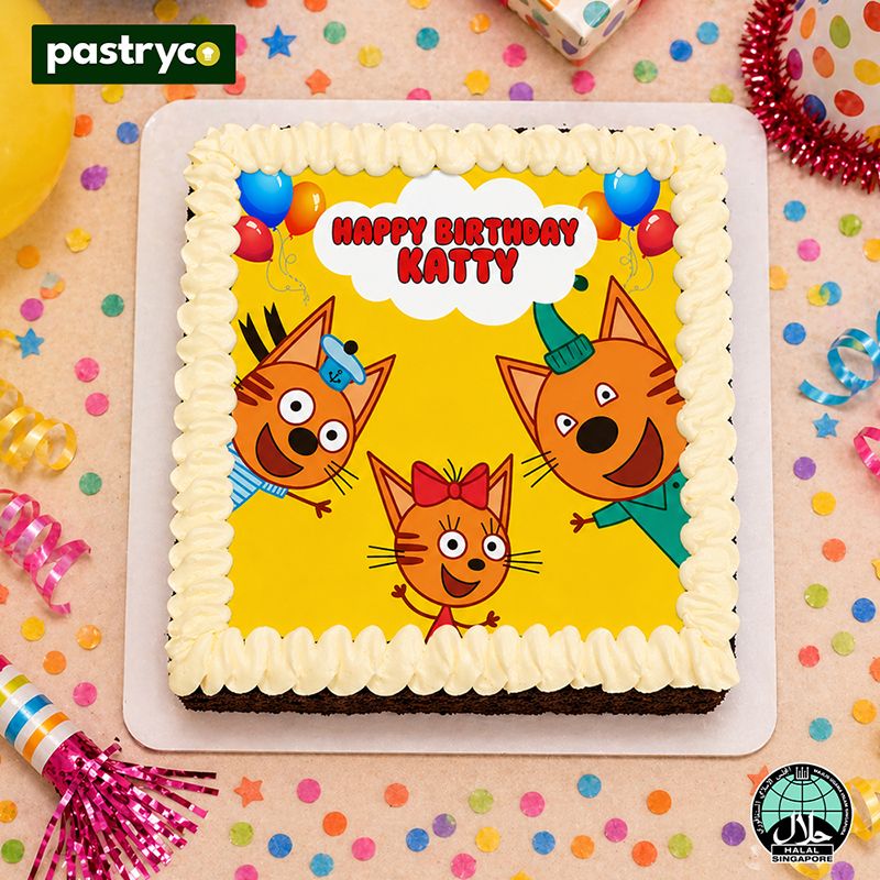 Kid-E-Cats Image Brownie Cake | Bon Bon Prints | Halal Certified