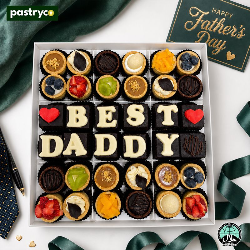 PFD01 Best Daddy Assorted Fruit Tarts &amp; Brownies Box