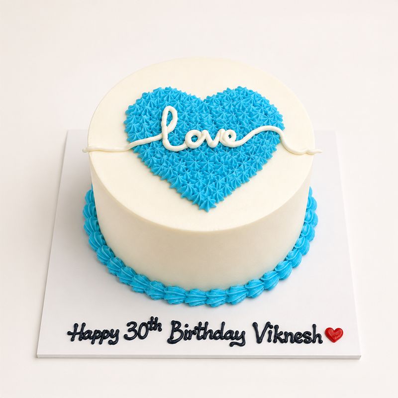 Sweetheart Blue Cake