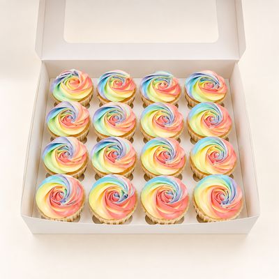 Rainbow Swirl Cupcakes