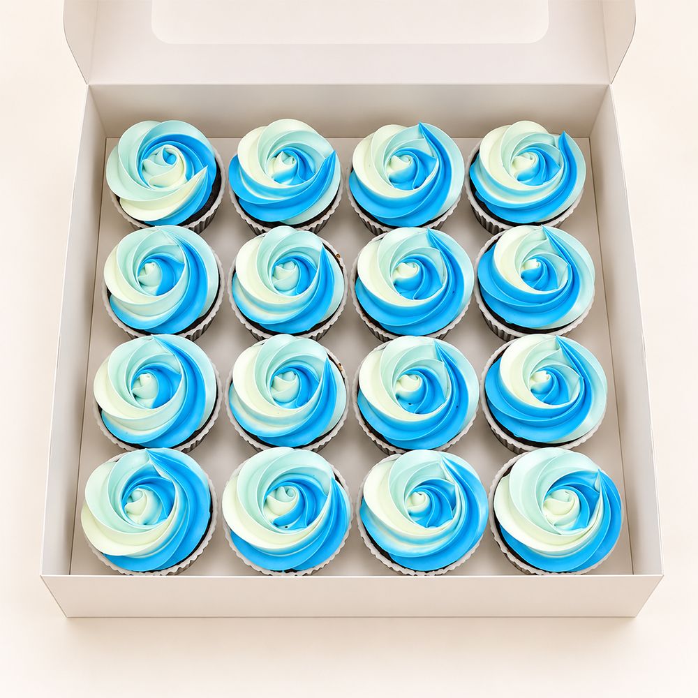 Blue Swirl Cupcakes