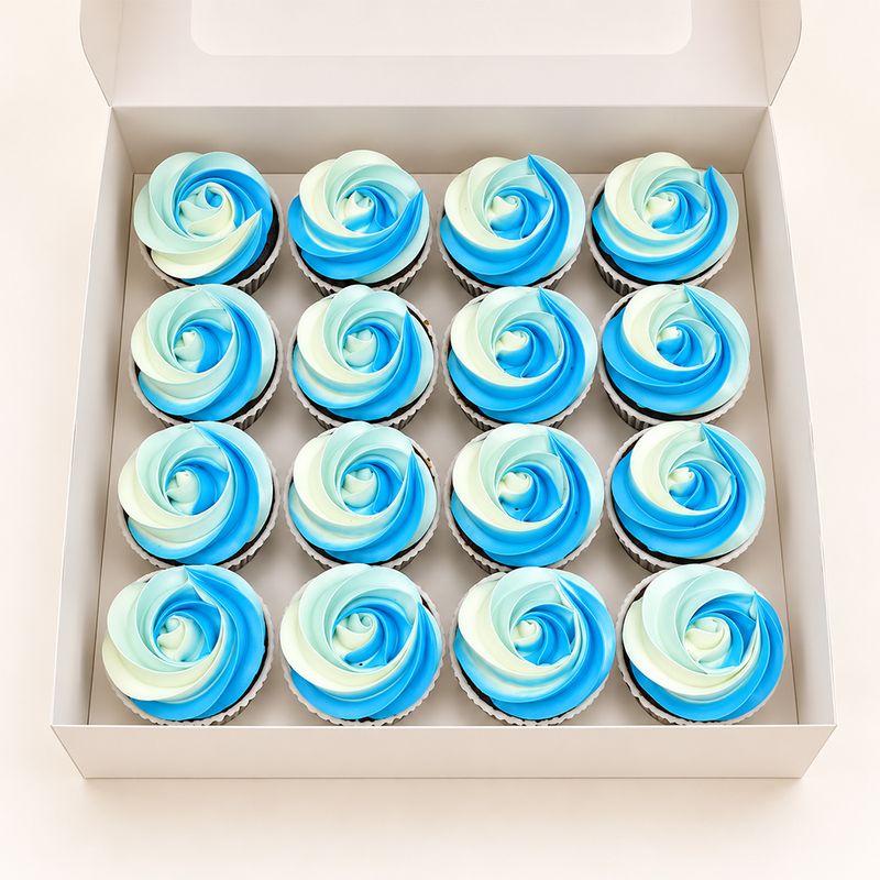 Blue Swirl Cupcakes