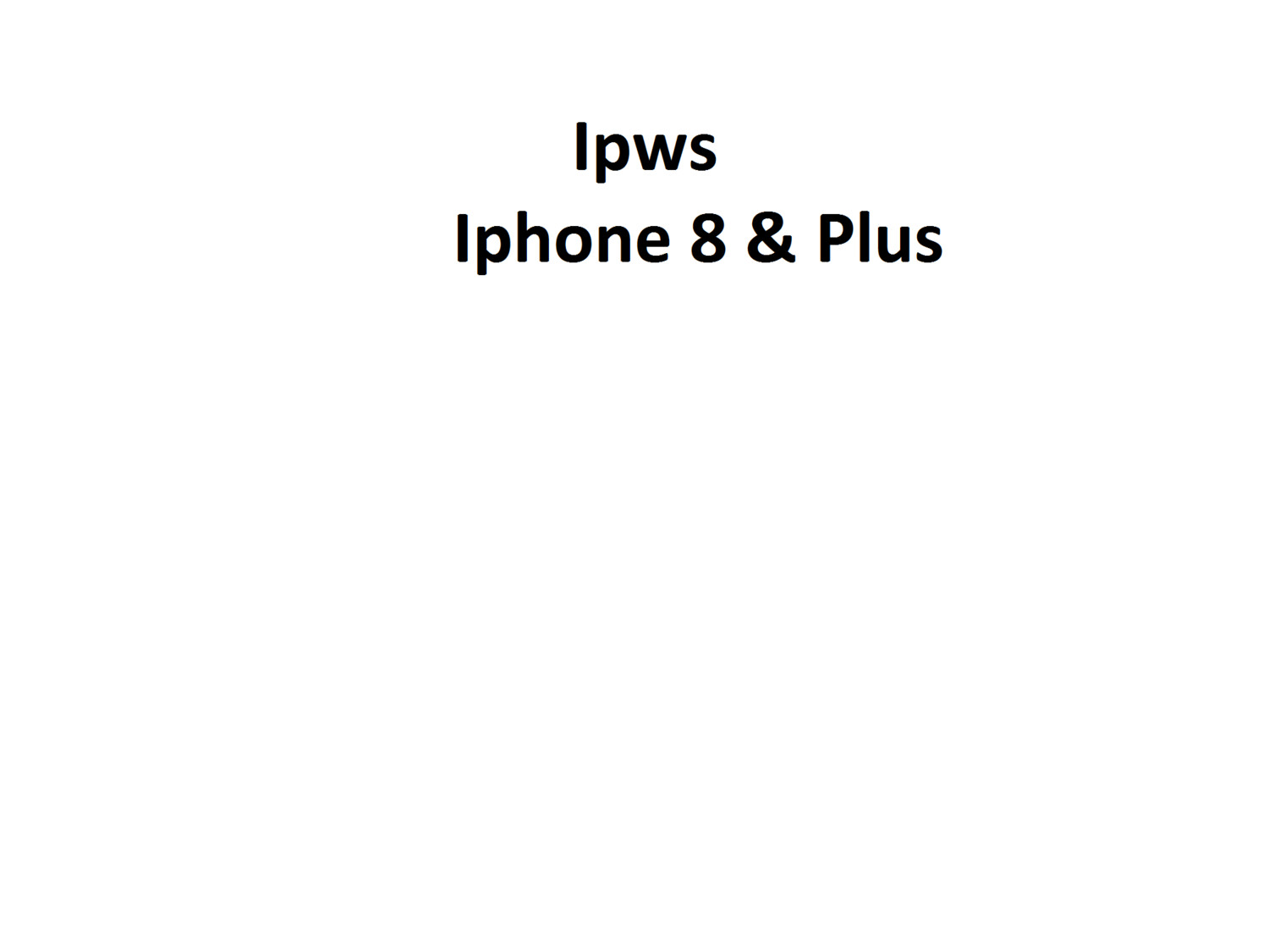 Ipws For Iphone 8 &amp; Plus