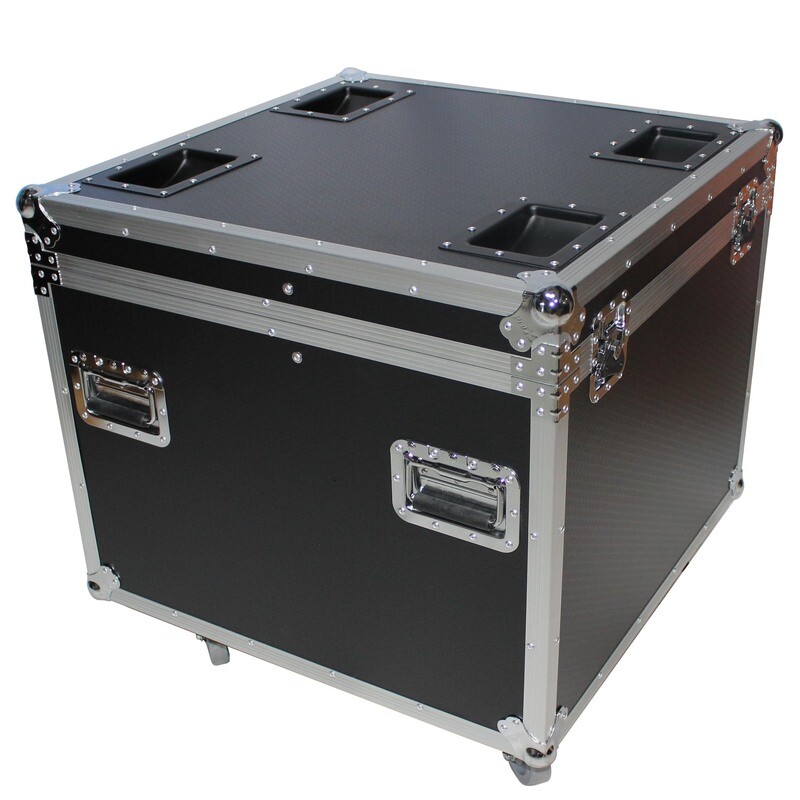 Heavy Duty Utility Trunk Case W-Caster Cups 4 4" Casters 29.5" x 29.5" x 29" - 8.75 Cu.Ft.