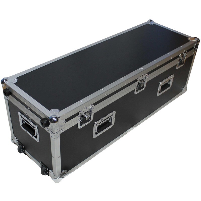 48" Utility Flight Case W-4 Low Profile Wheels Ext 16"x16"x48"