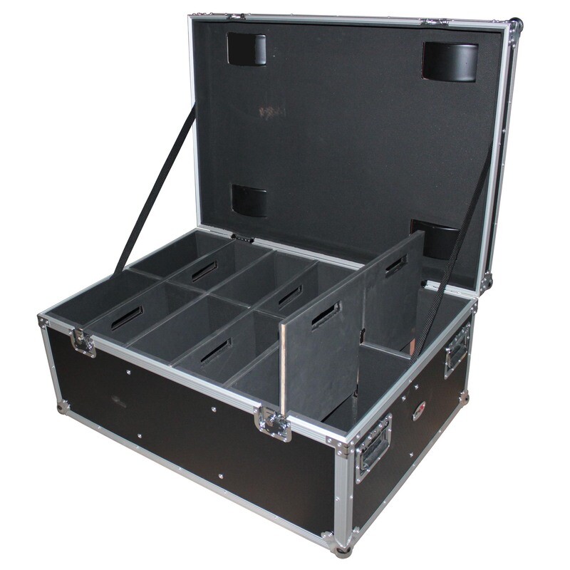 Par Can Utility Case W-Wheels Will Hold 6 or 12 Par Lights