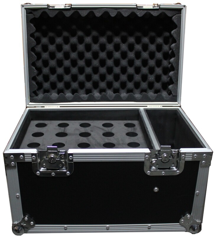 Microphone Case Holds 20 Handhelds W/Side Storage
