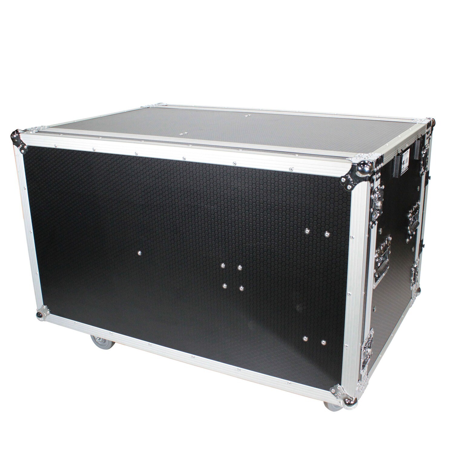 12U Shockproof Workstation Case W/Dual Side Table &amp; Drawers (24" Rail to Rail)