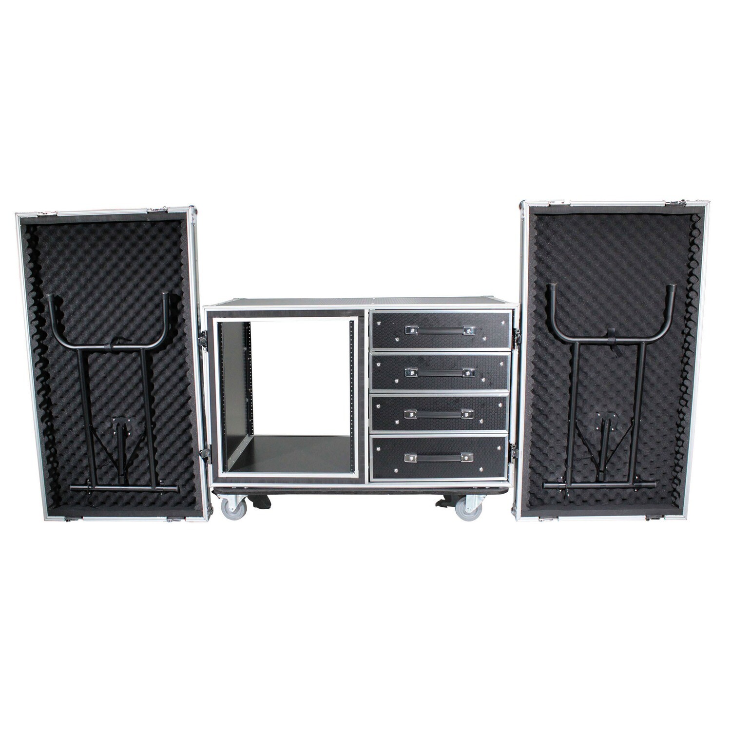 Dual-Table Case And Mixing Console Workstation