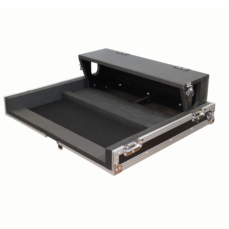 Flight-Road Case for Allen and Heath QU-24 Mixer W-Doghouse and Wheels